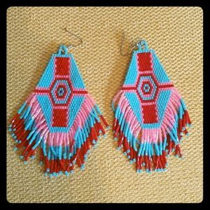 Boho Fringe Seed Bead Earrings